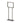 A Flexline sign holder with a rectangular frame on a freestanding base in gunmetal grey.