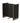 Flexline gunmetal grey 4' h-form unit with black back panels