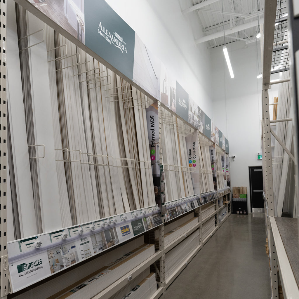 Sample Moulding Display Adams Building Supply Project Gallery | Retail Renovation | BMF