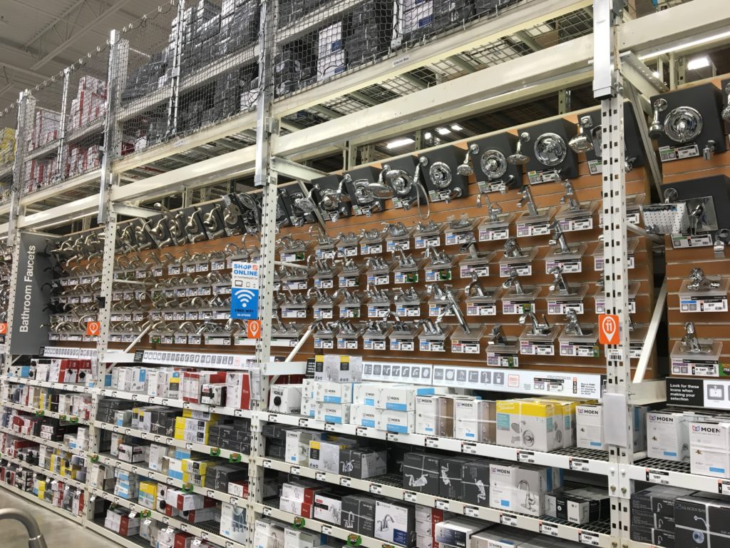 Home Depot Faucet Display